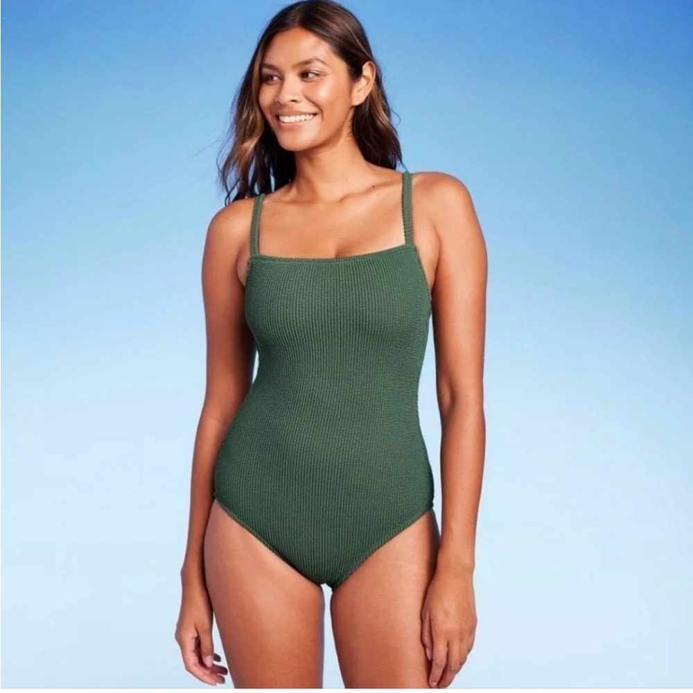Kona Sol Women's Tank Swimwear High One Piece Swimsuit XL full coverage NWT